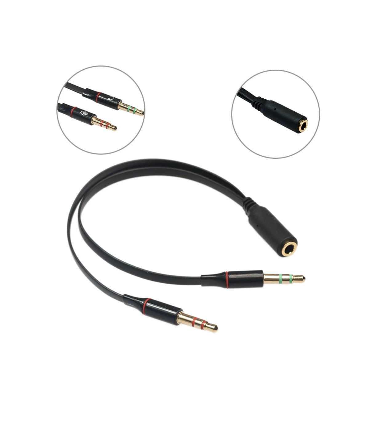 Cable Convertidor de Auriculares y Audifonos Conexion 3.5 mm de 1